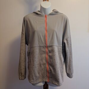 Columbia Medium Tan Jacket With Orange Zipper